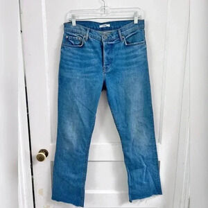 GRLFRND Tatum Mid-Rise Micro Boot Jean Highway Star Size 28